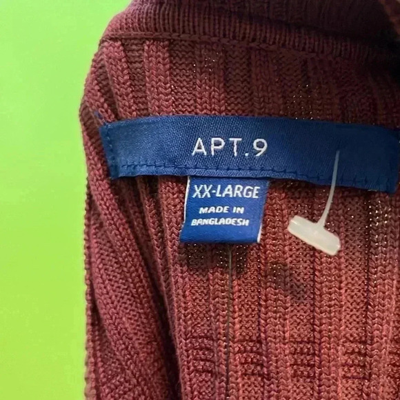 🆕 APT. 9 Burgundy, Sweater Shirt~Size 2X - Picture 5 of 6